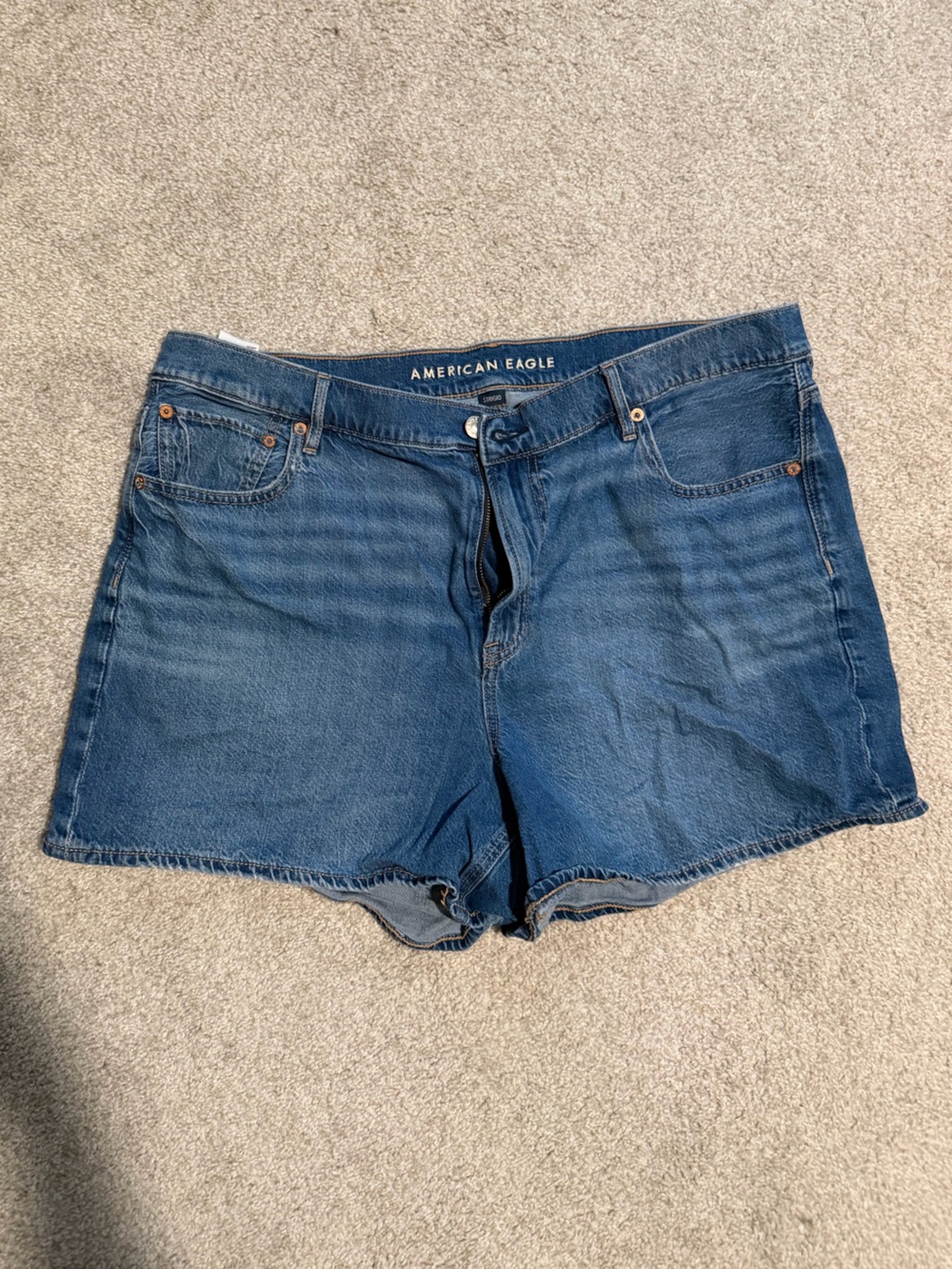American Eagle Outfitters Dark Blue Denim Cutoff Shorts